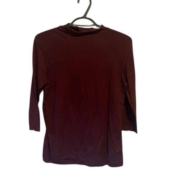 Intimately Free People Burgundy 3/4 Sleeve Top - Picture 1 of 6